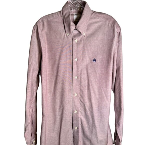 BROOKS Brother's Mens Regent Button Down Oxford Shirt Size Medium - Picture 3 of 7